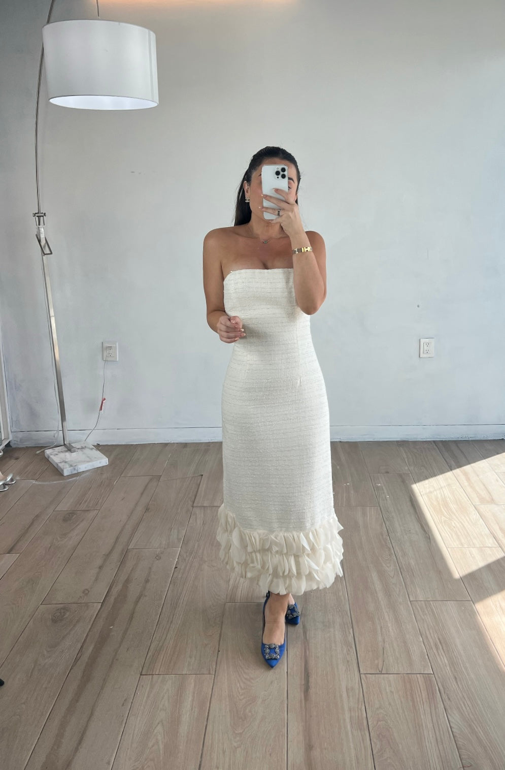 VESTIDO LARGO BLANCO HUESO IVORY