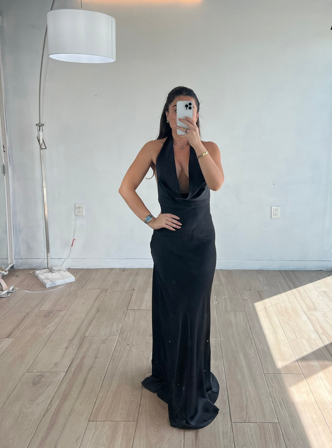 VESTIDO LARGO NEGRO