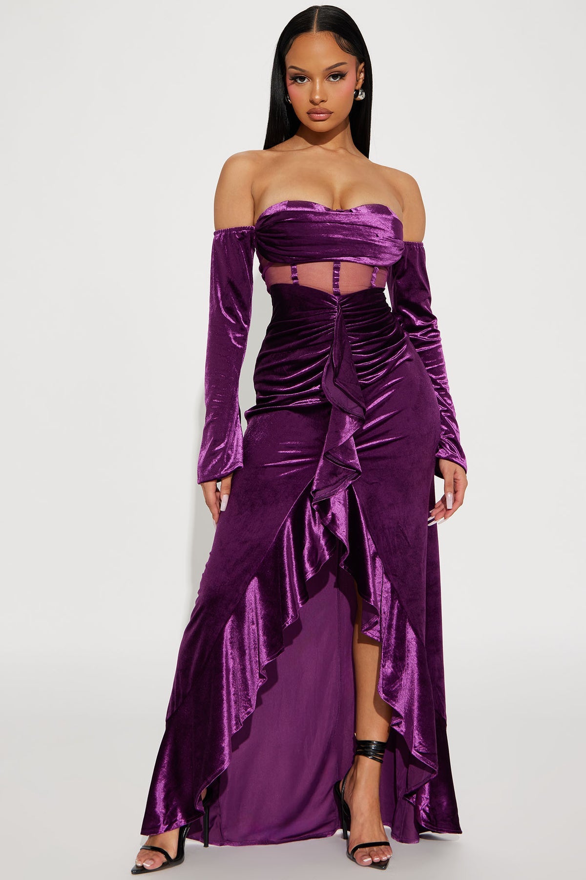 VESTIDO LARGO MORADO