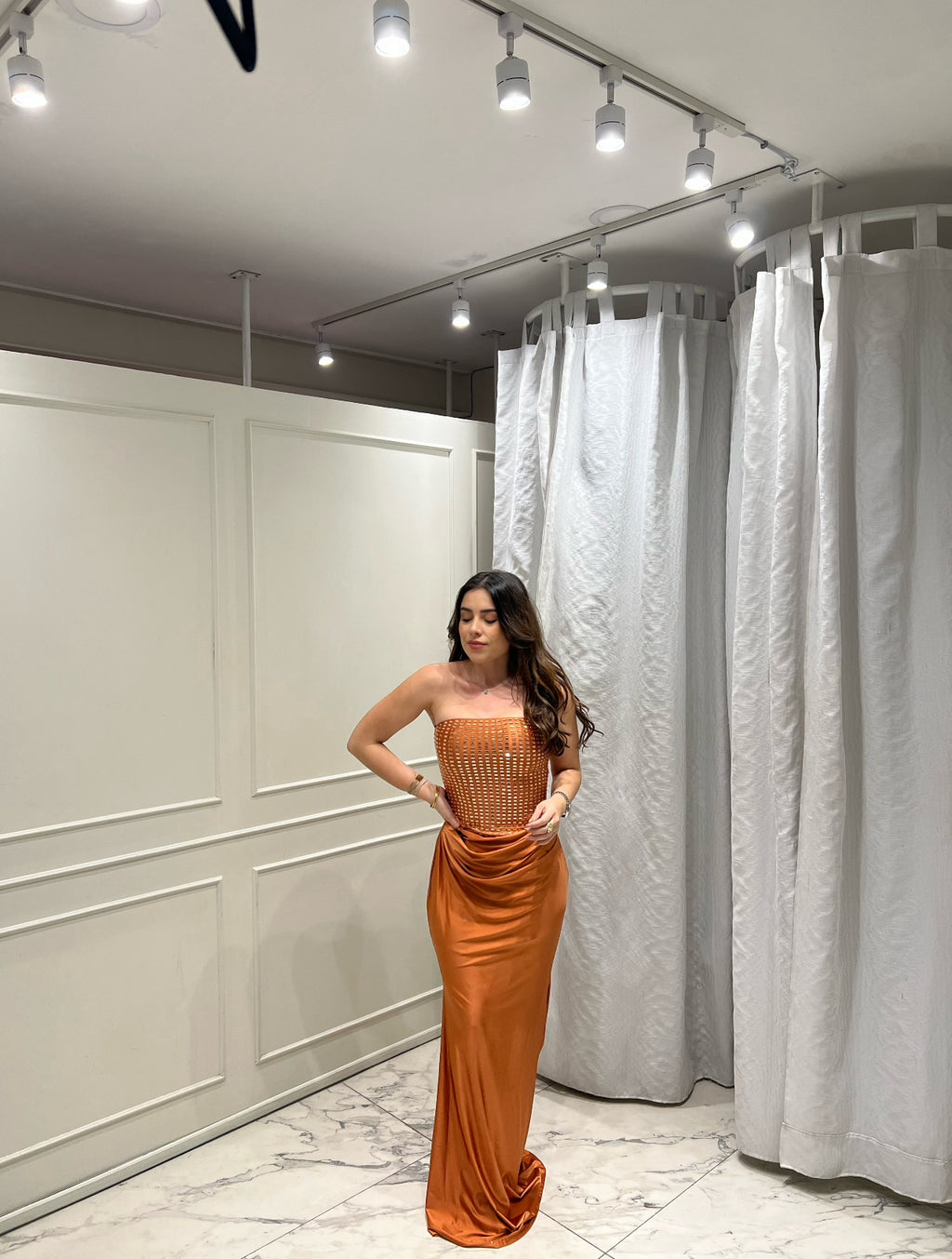 VESTIDO STRAPPLE CHEDRON