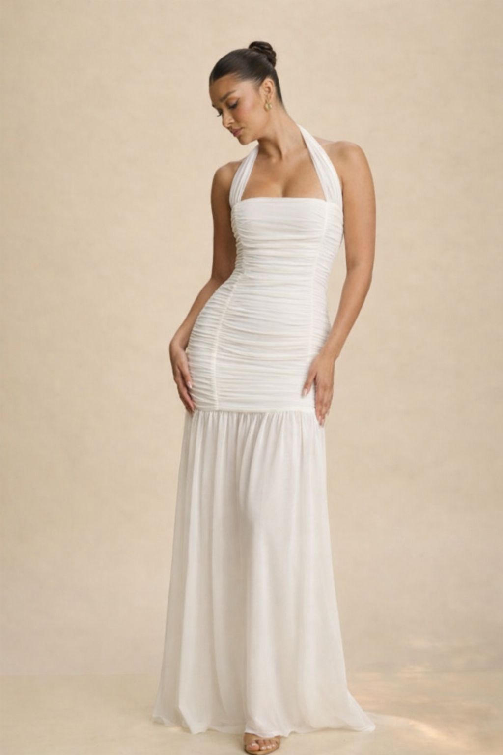 VESTIDO LARGO DRAPPEADO