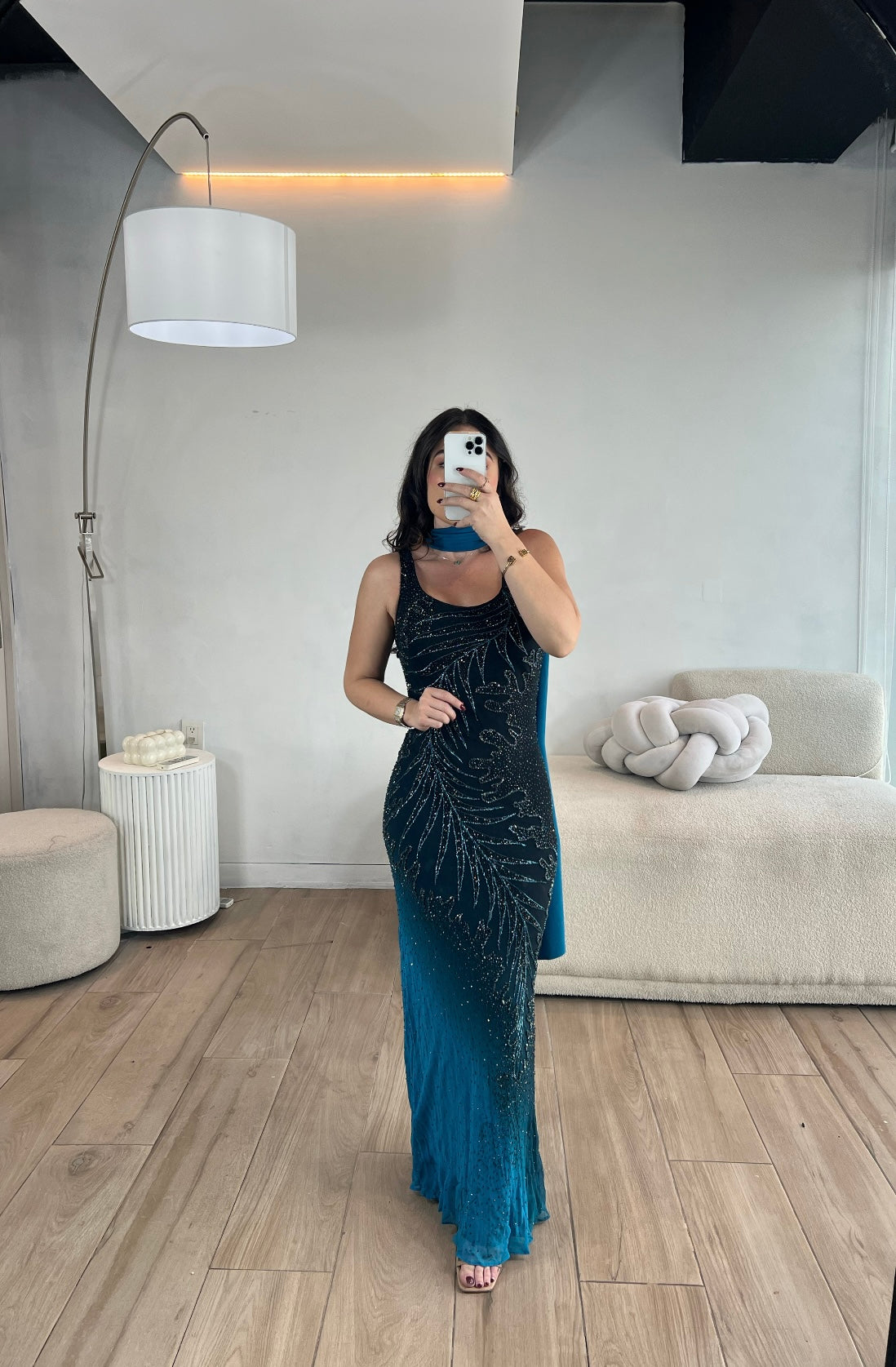 VESTIDO LAGRO DEGRADADO BORDADO