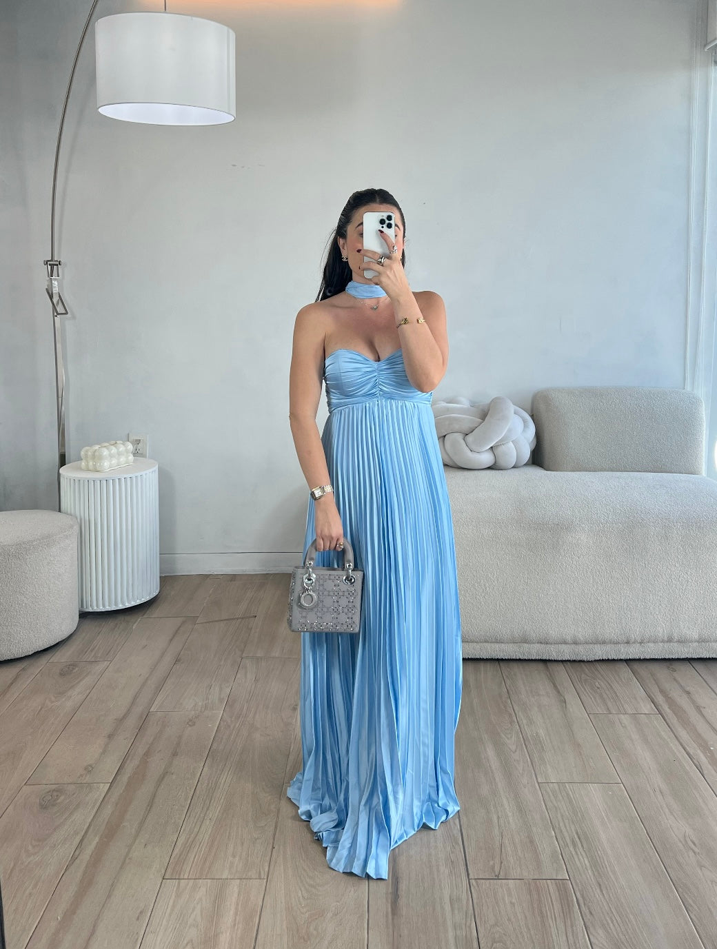 VESTIDO LARGO AZUL