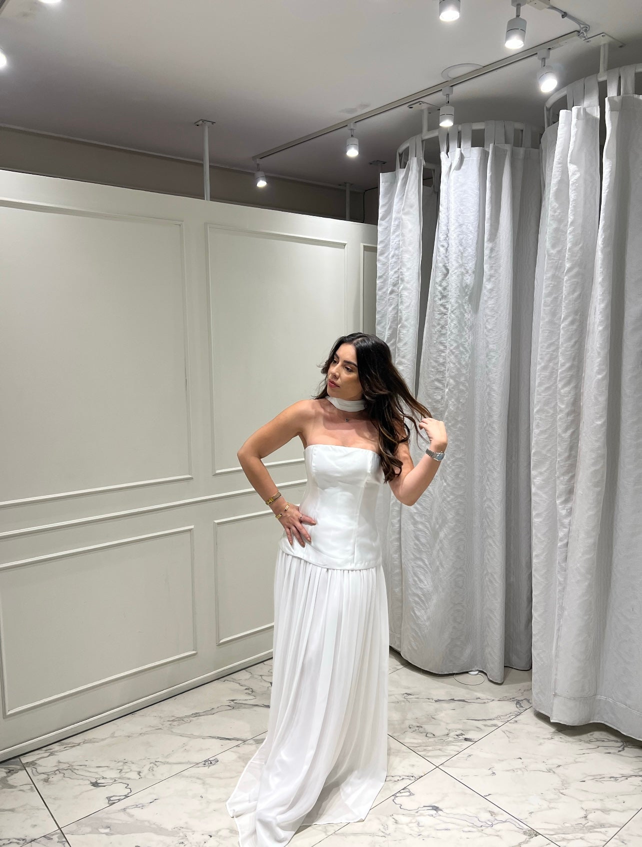 VESTIDO BLANCO LARGO