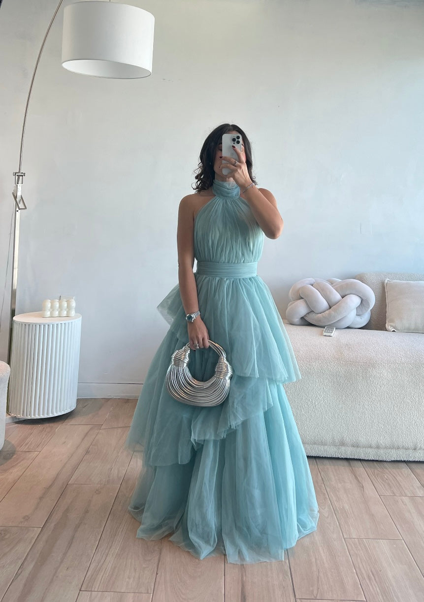 VESTIDO HALTER DE TUL