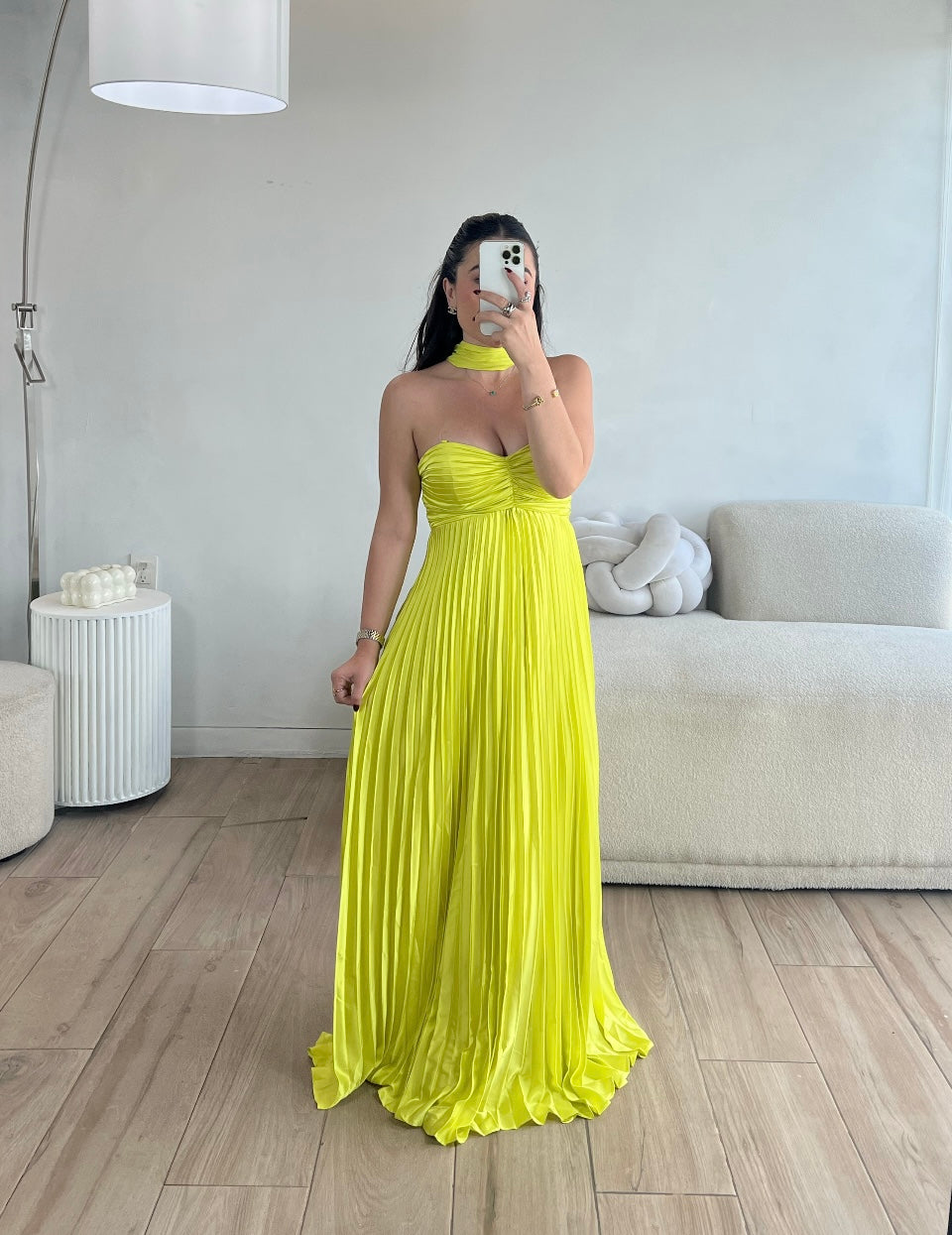 VESTIDO LARGO AMARILLO LIMÓN