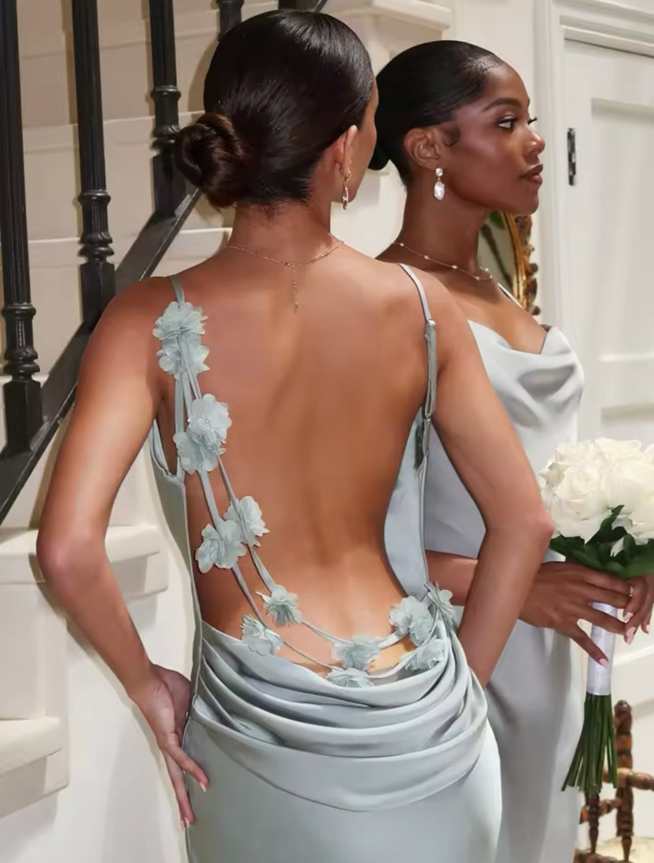 VESTIDO LARGO SATIN