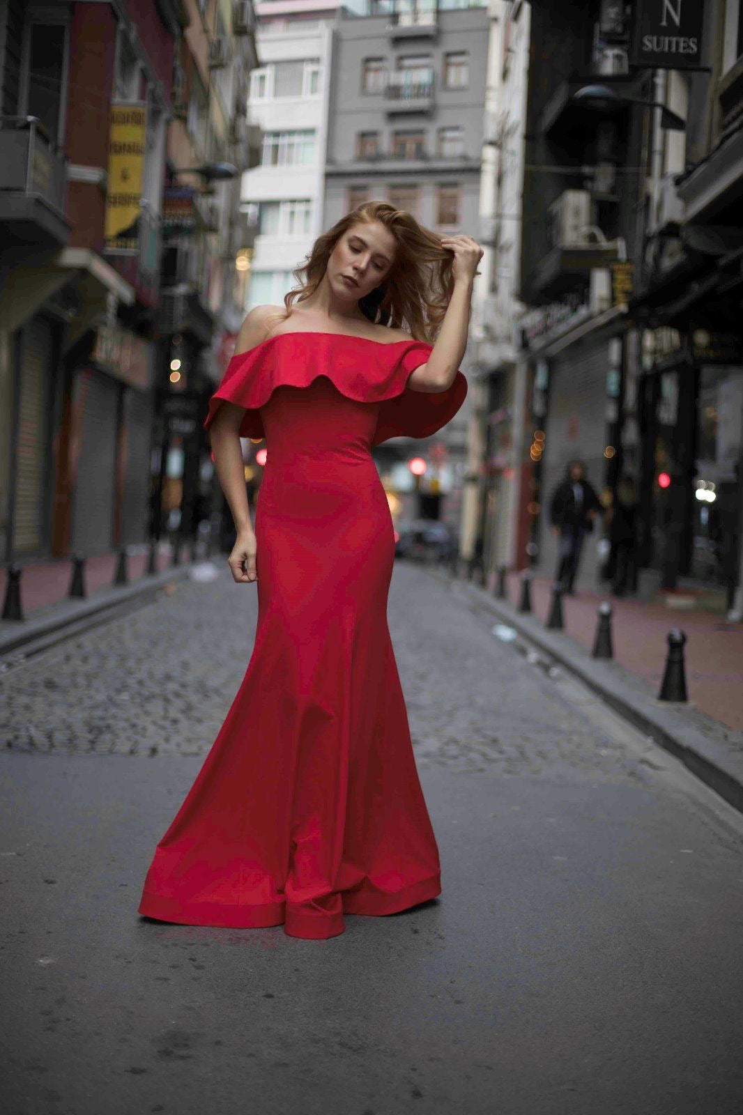 VESTIDO ROJO LARGO