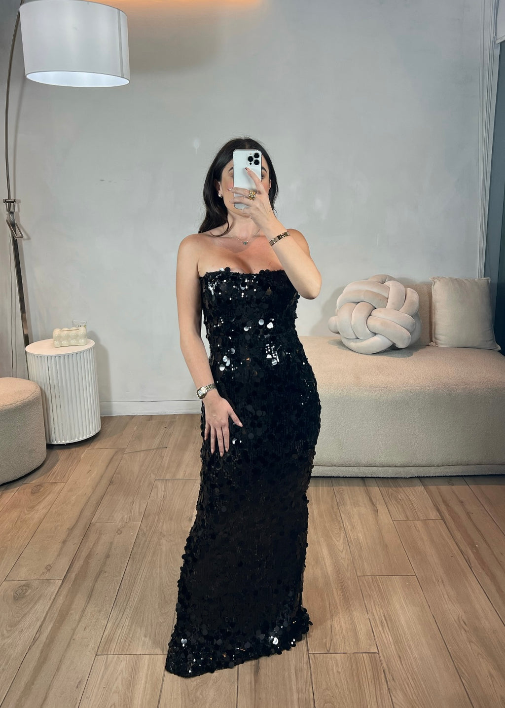 VESTIDO LARGO NEGRO STRAPPLE