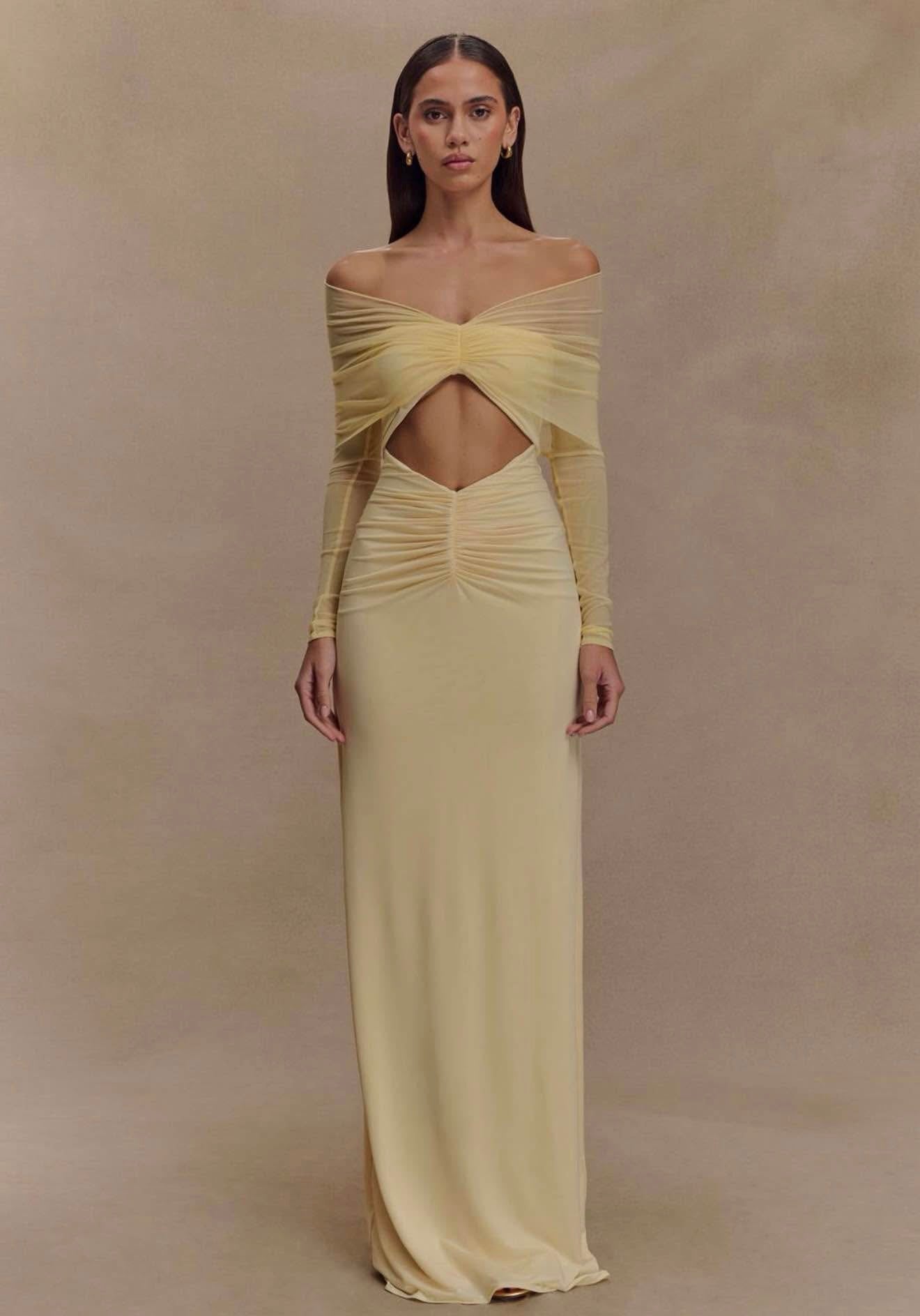 VESTIDO AMARILLO LARGO