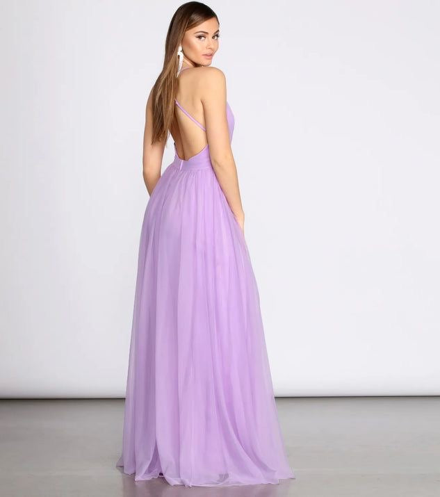 VESTIDO LARGO MORADO