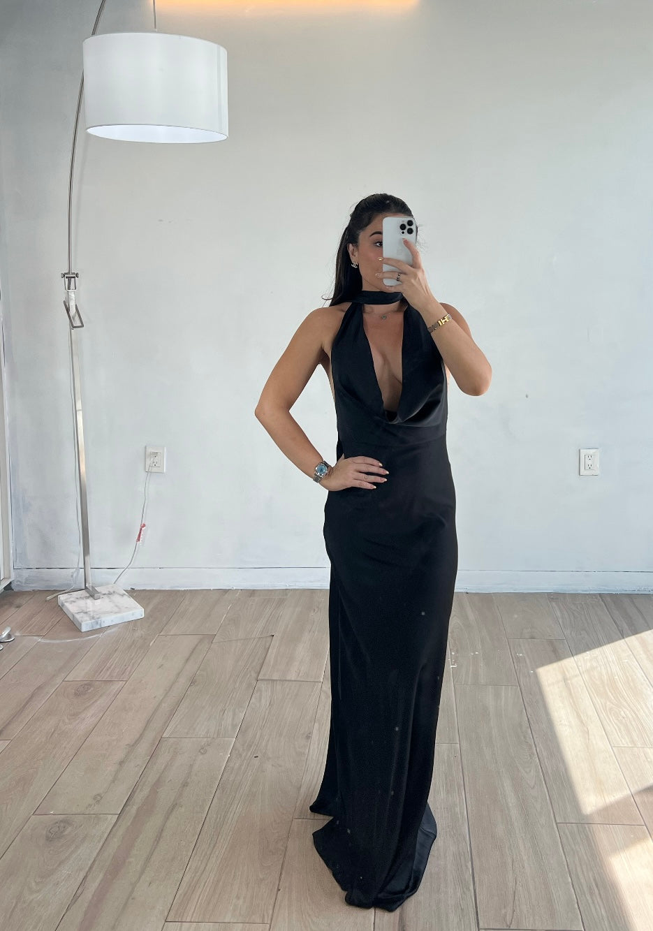 VESTIDO LARGO NEGRO