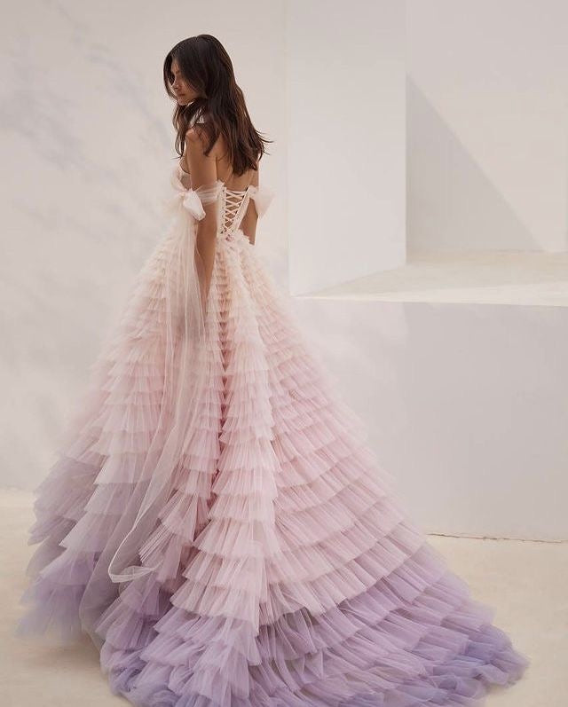 VESTIDO LARGO DE TULE