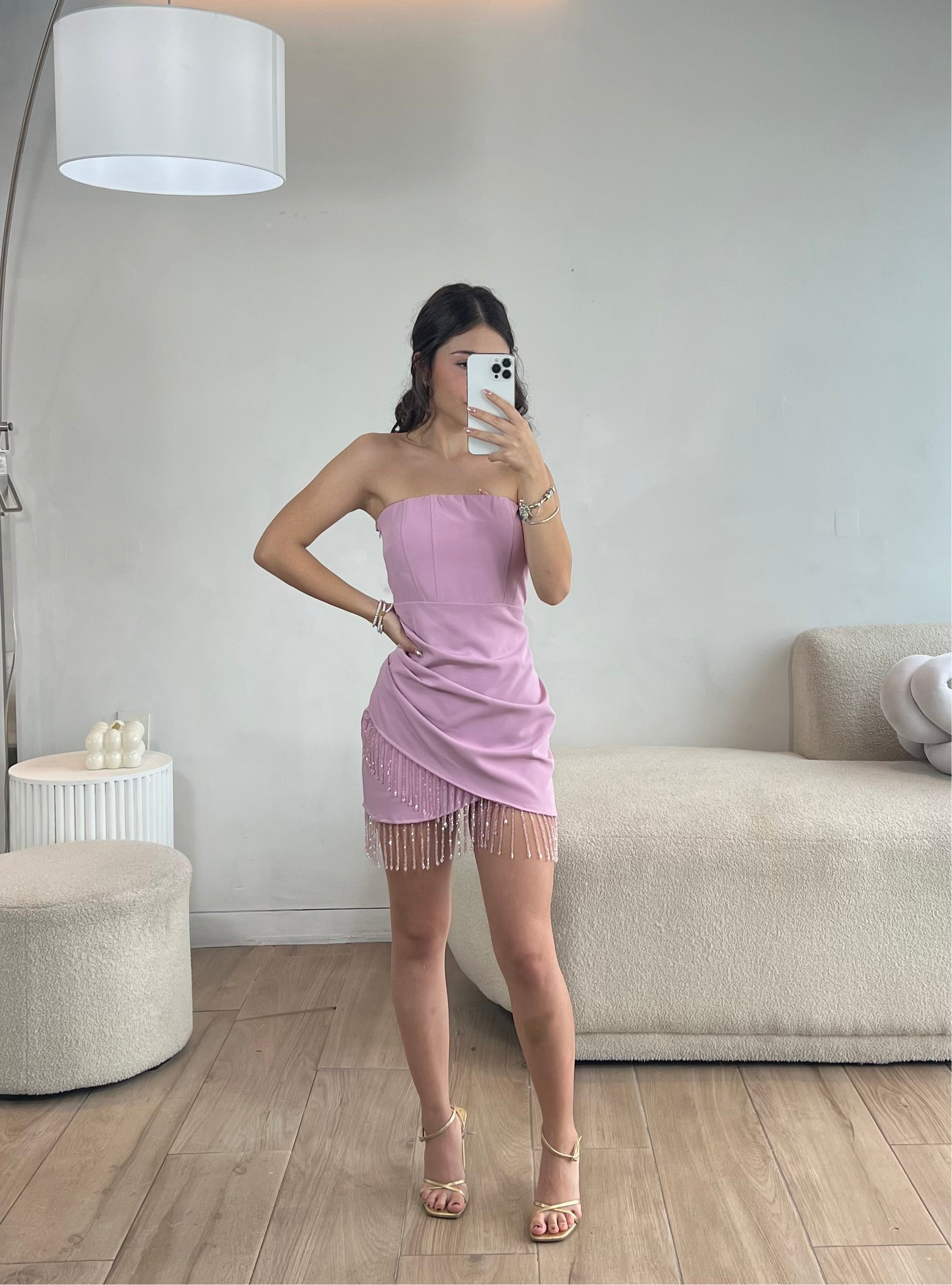 VESTIDO CORTO MORADO