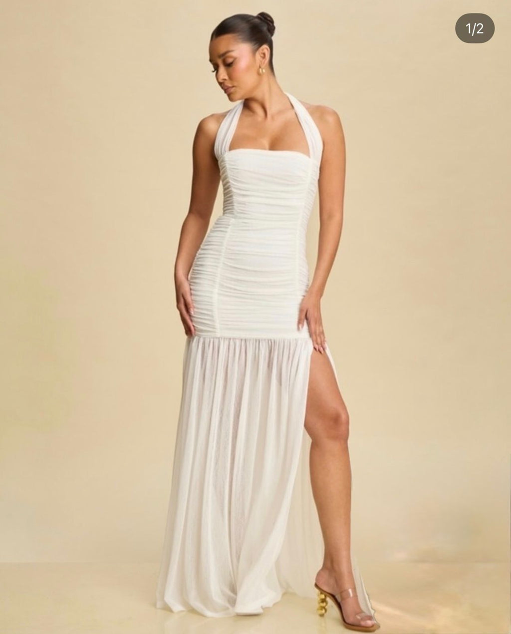 VESTIDO LARGO DRAPPEADO