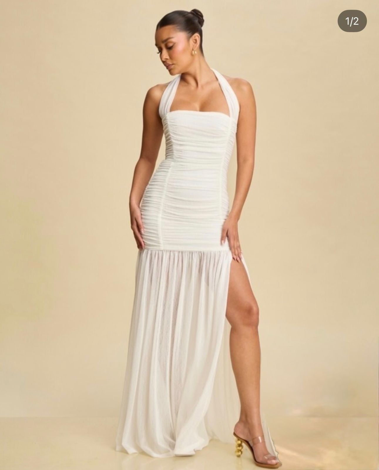 VESTIDO LARGO DRAPPEADO