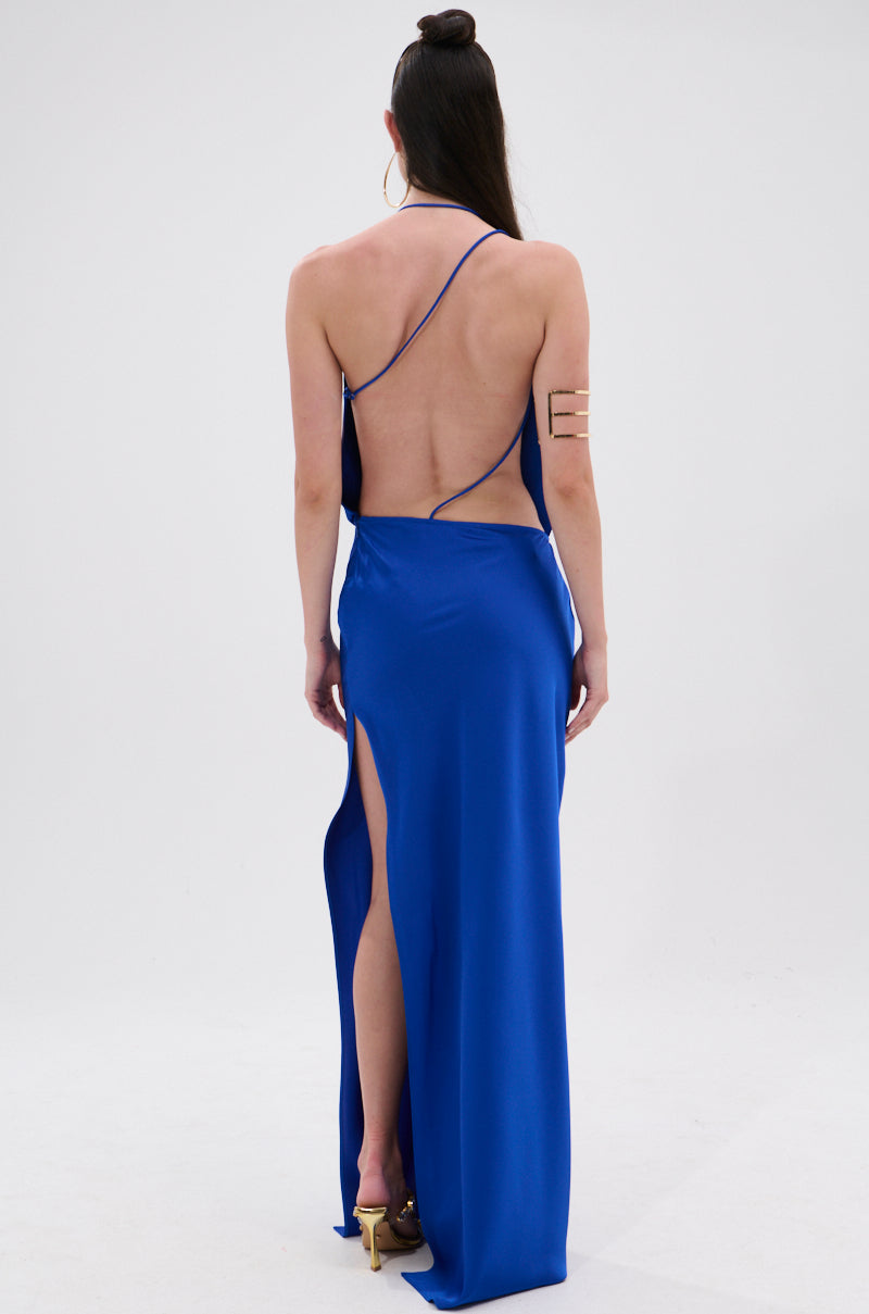 VESTIDO AZUL LARGO BACKLESS