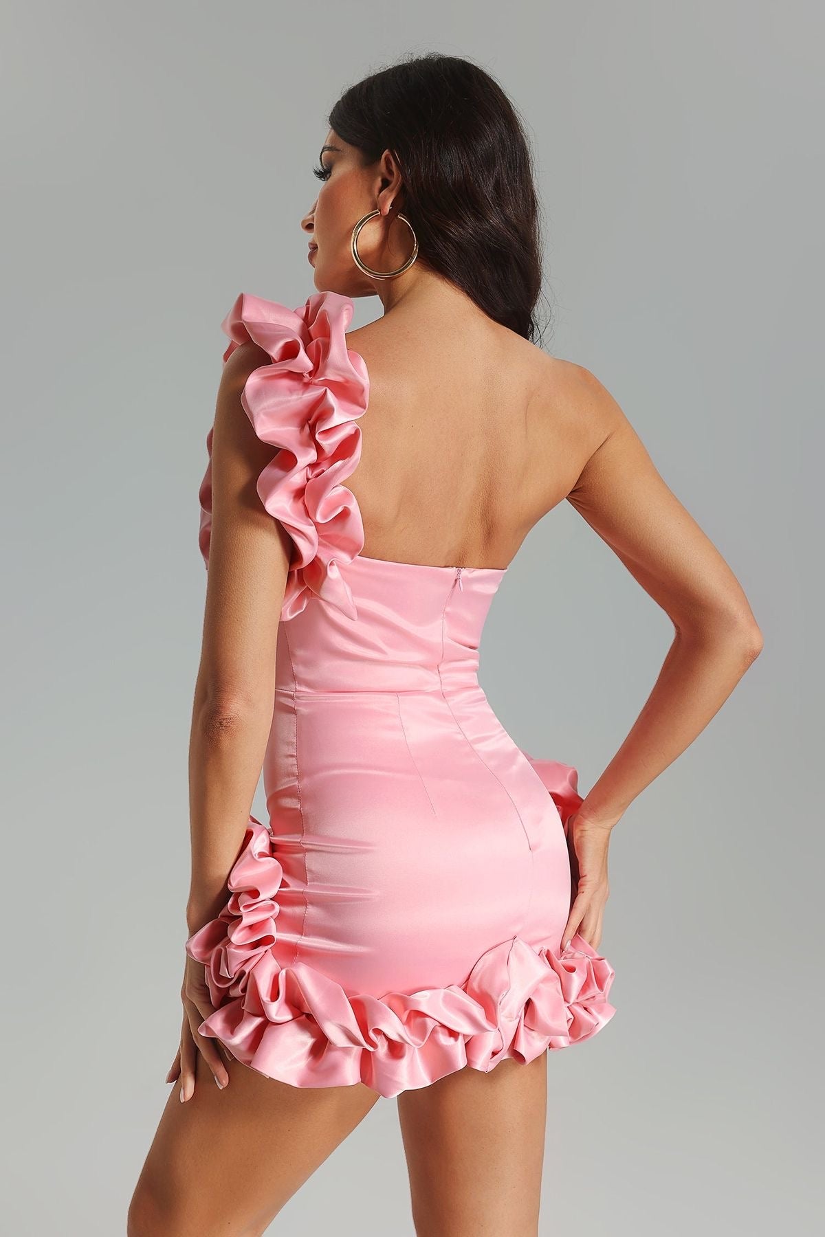 VESTIDO ROSA CORTO
