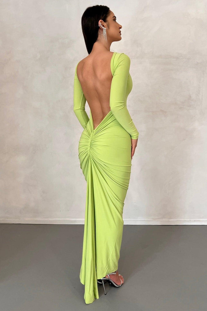 VESTIDO VERDE BACKLESS