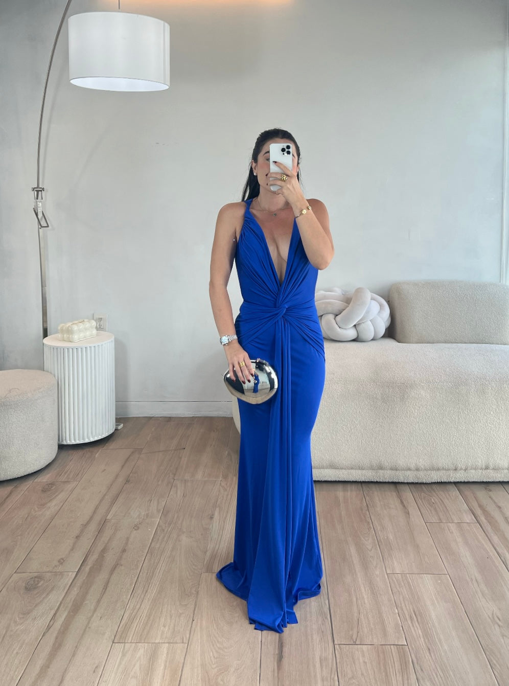 VESTIDO LARGO AZUL REY