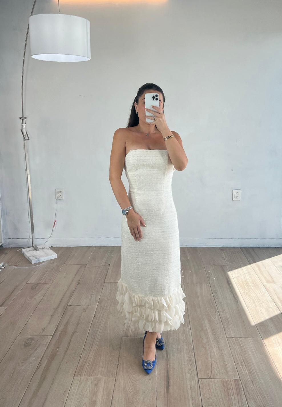 VESTIDO LARGO BLANCO HUESO IVORY