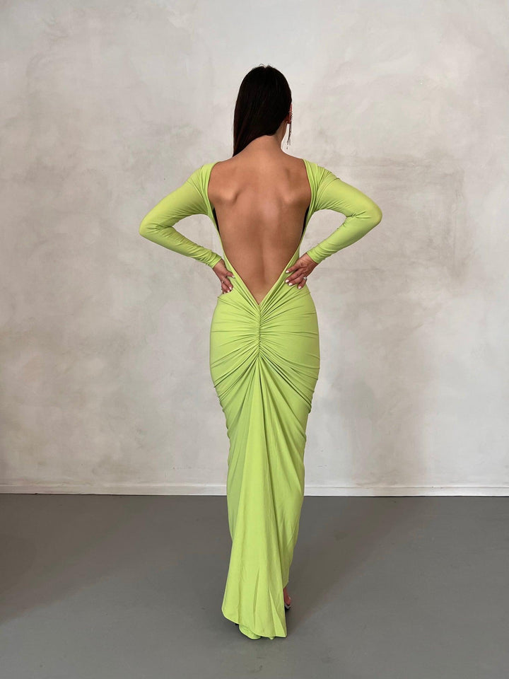 VESTIDO VERDE BACKLESS