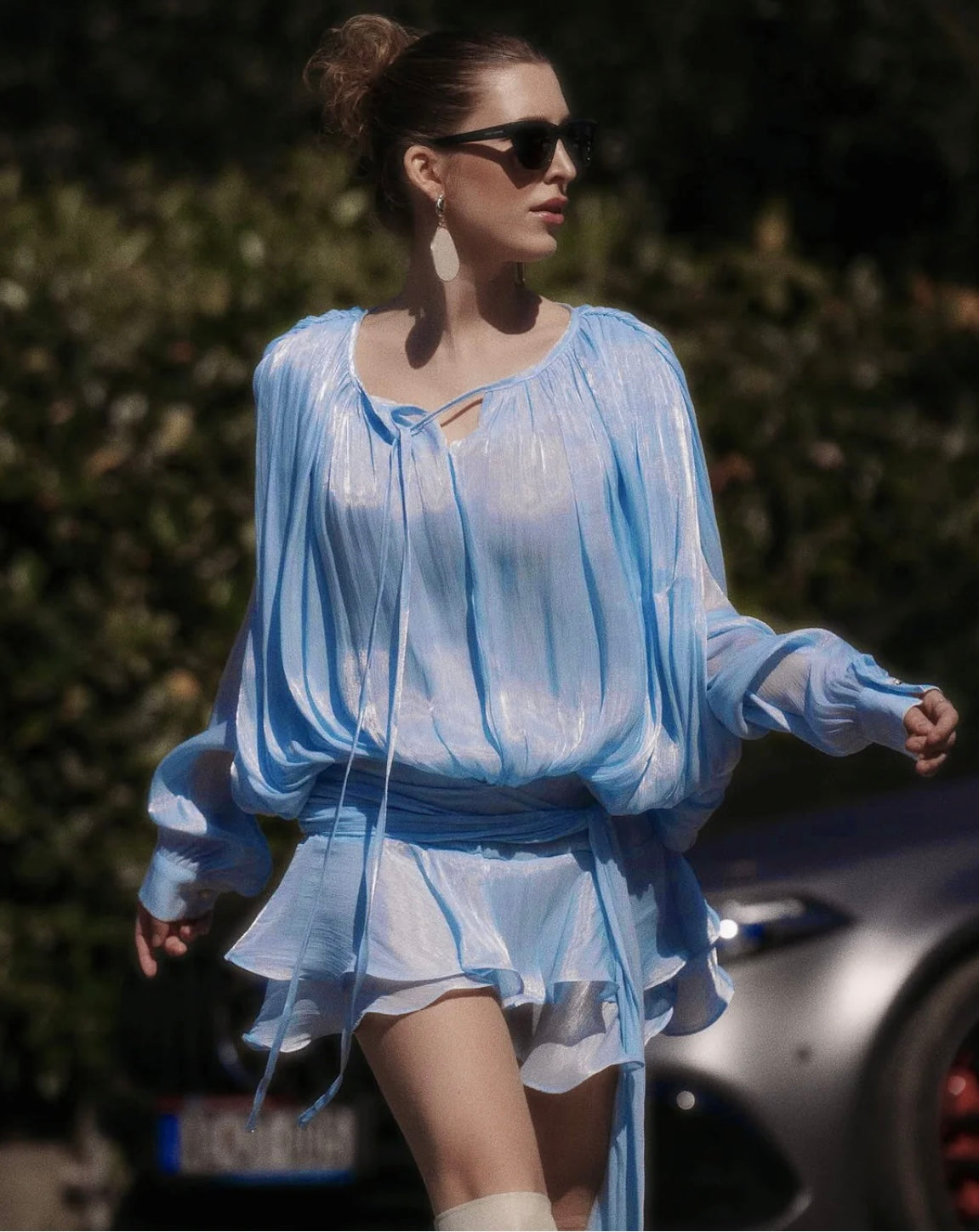 VESTIDO CORTO AZUL BAJITO