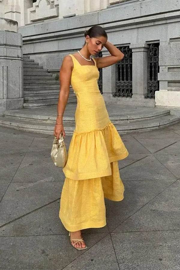 VESTIDO AMARILLO LARGO