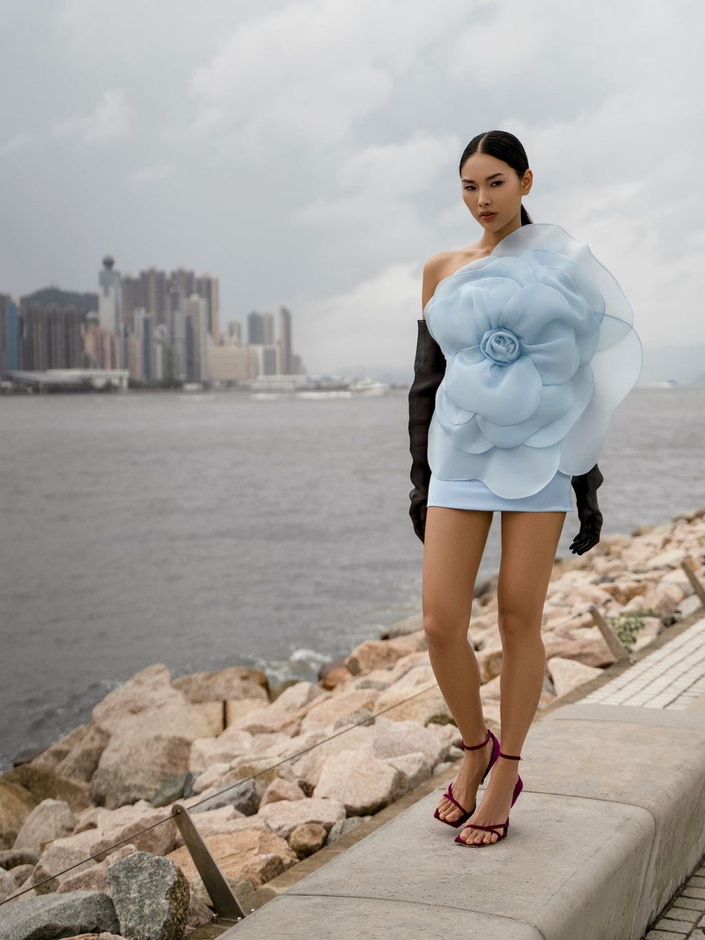 VESTIDO DE FLOR AZUL