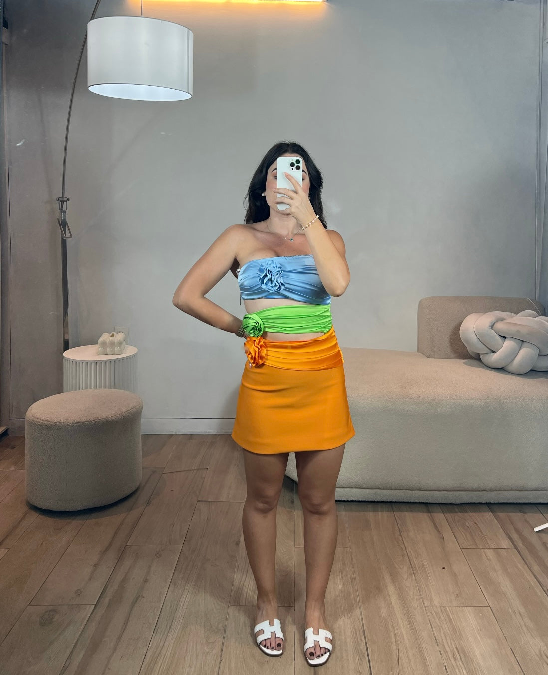 VESTIDO CORTO DE COLORES