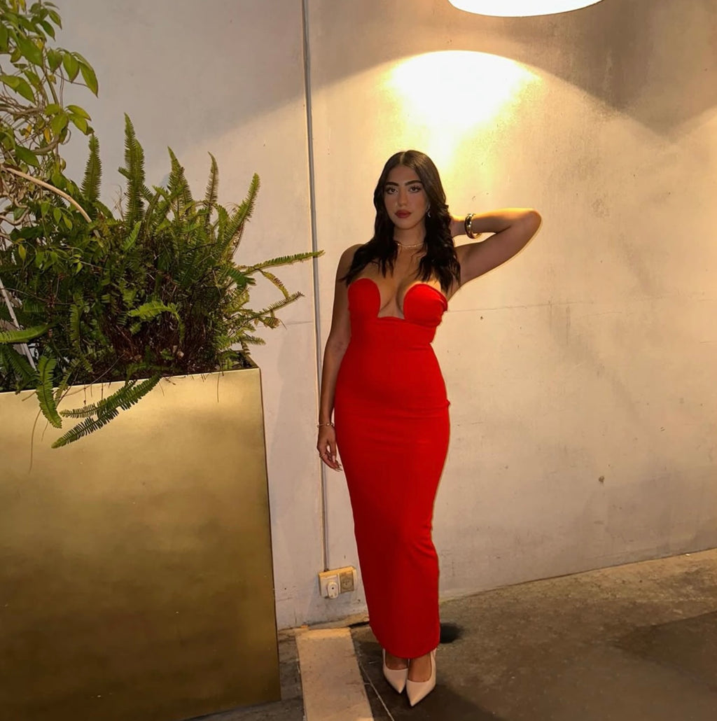 VESTIDO ROJO BÁSICO