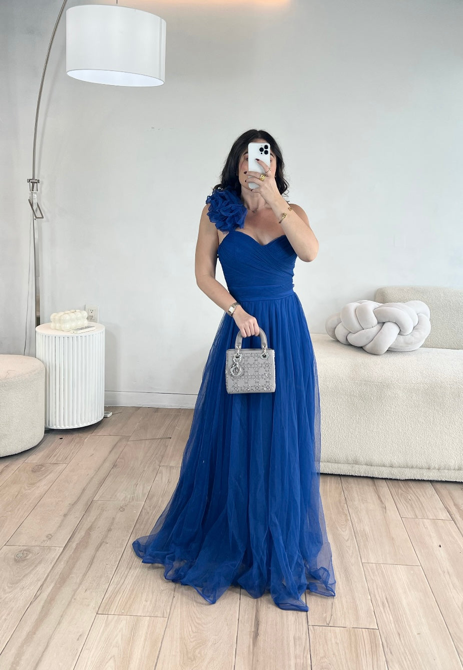 VESTIDO LARGO AZUL REY