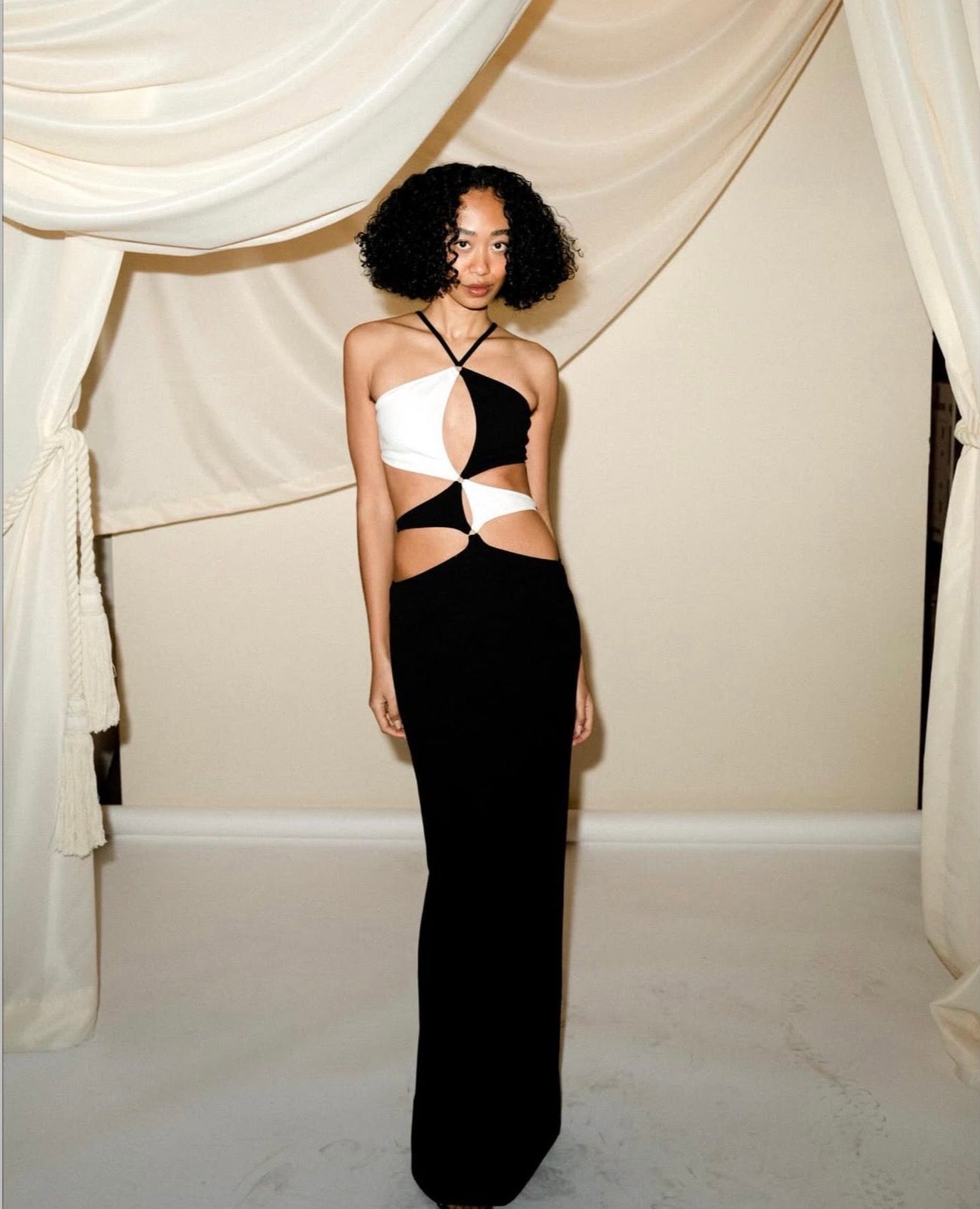 VESTIDO BLACK AND WHITE PATBO